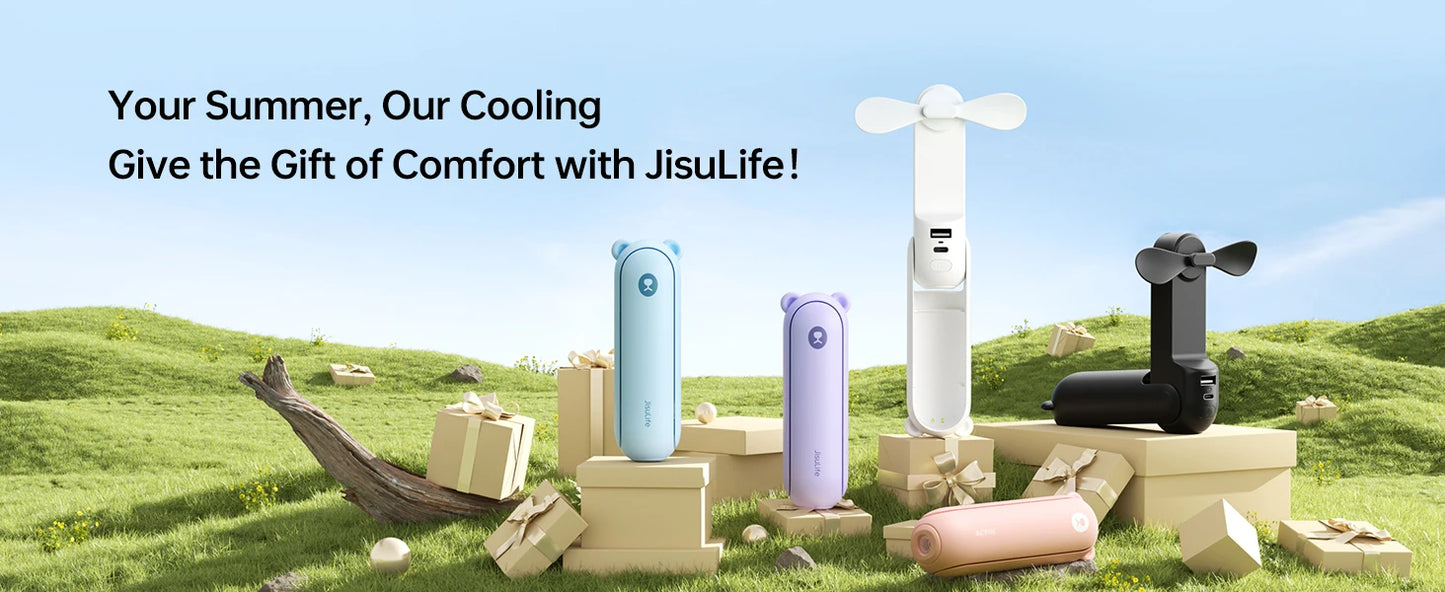 JISULIFE 3-in-1 Portable Power Fan