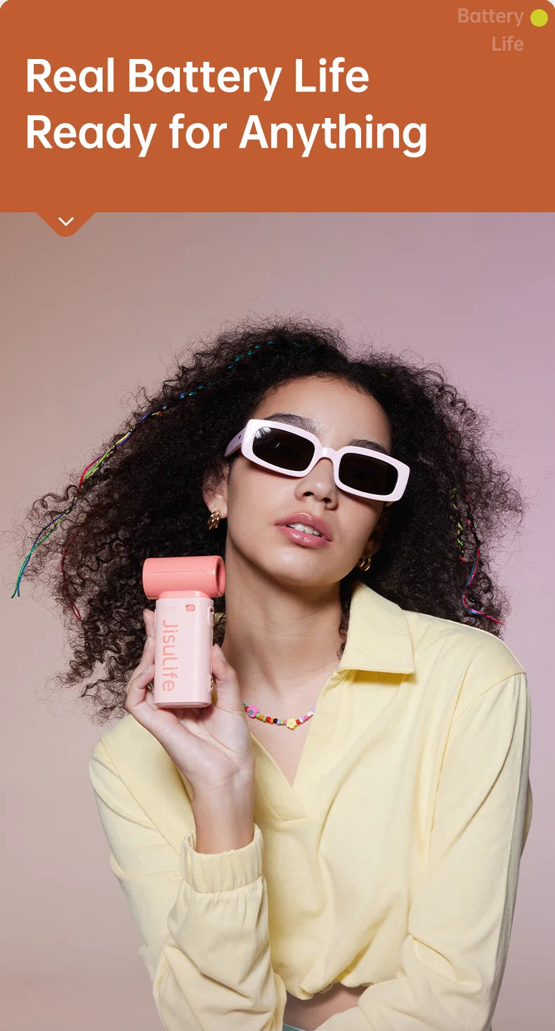 JISULIFE Turbo Handheld Pocket Fan