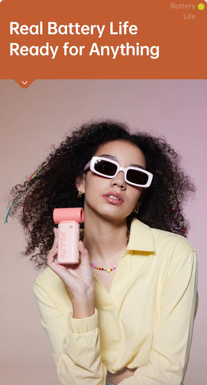 JISULIFE Turbo Handheld Pocket Fan