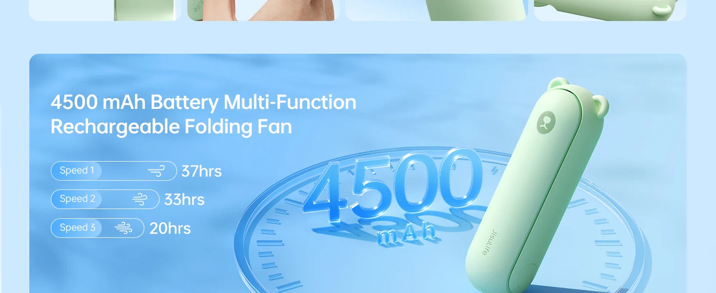 JISULIFE 3-in-1 Portable Power Fan