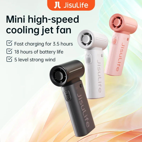 JISULIFE Turbo Handheld Pocket Fan