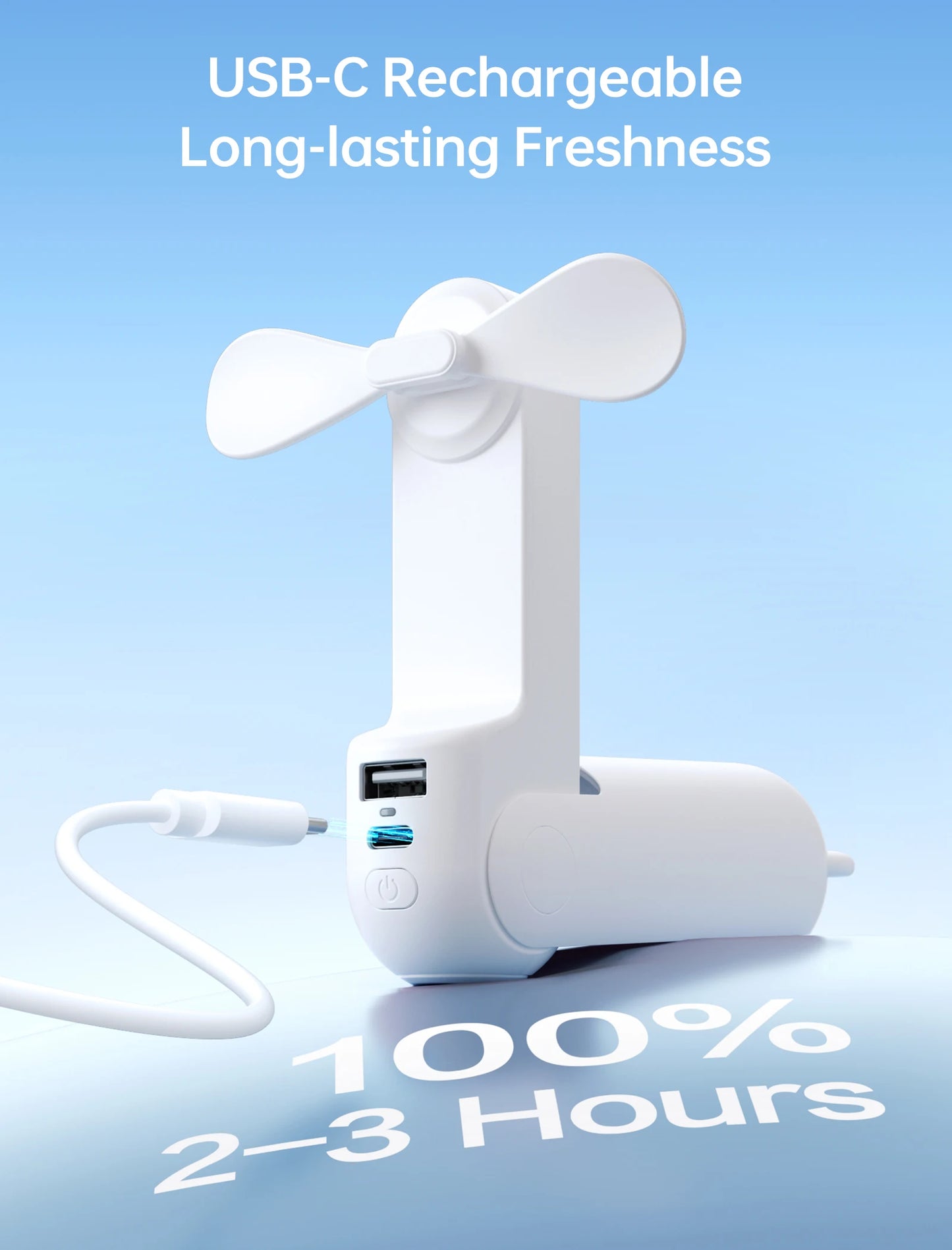 JISULIFE 3-in-1 Portable Power Fan