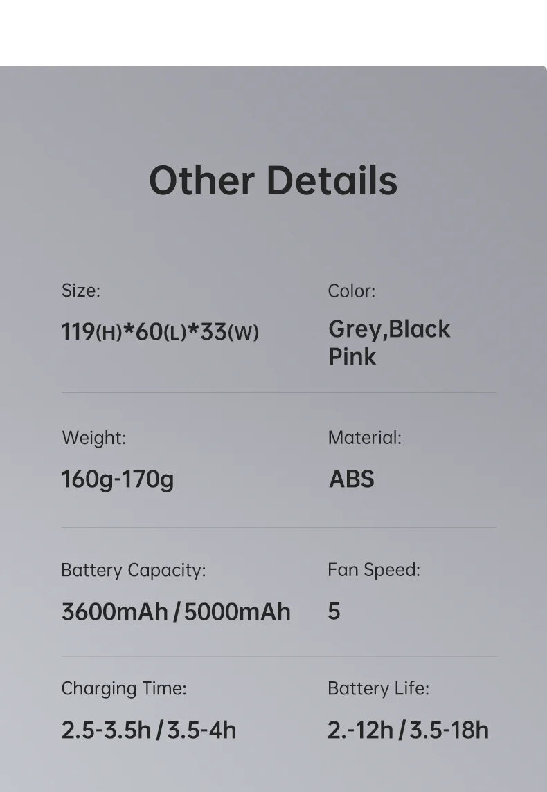 JISULIFE Turbo Handheld Pocket Fan