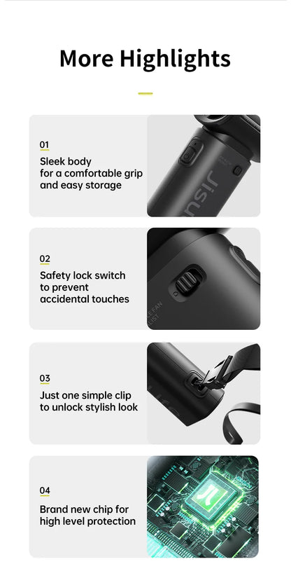 JISULIFE Turbo Handheld Pocket Fan