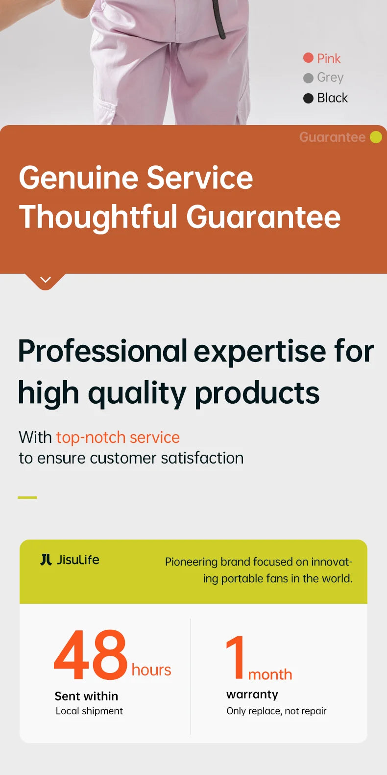 JISULIFE Turbo Handheld Pocket Fan