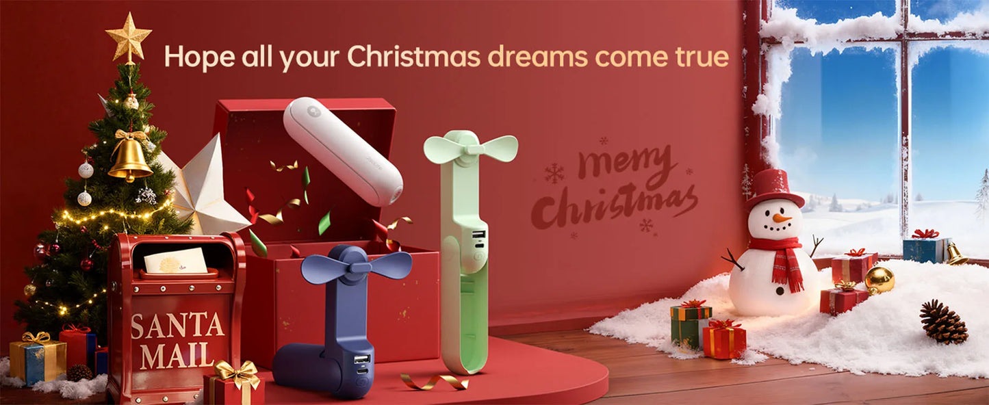 JISULIFE 3-in-1 Portable Power Fan